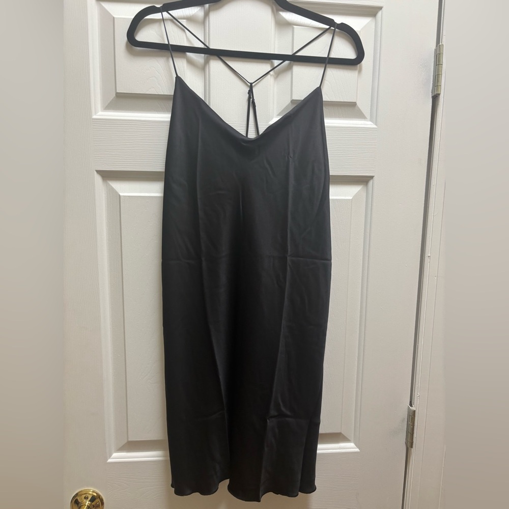 Calvin Klein Satin Crossback Slip Dress